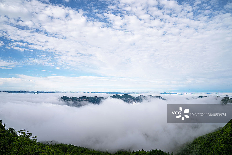 峡谷云海仙境图片素材