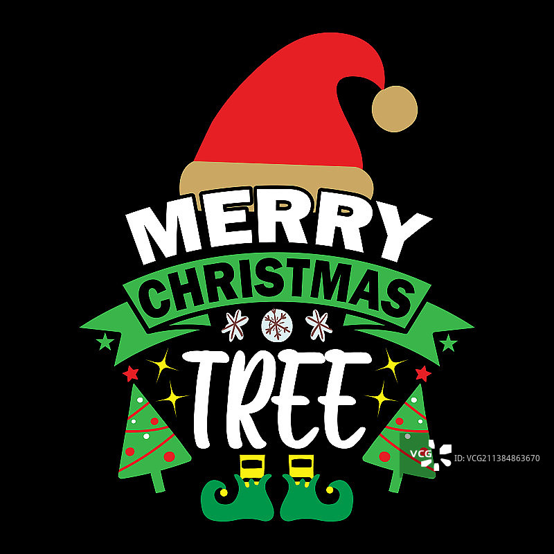 圣诞图案t恤设计形象图片素材