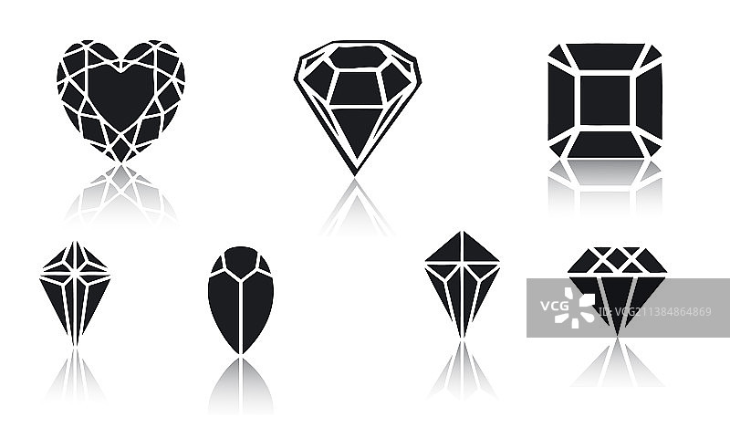 一组钻石图标模板设计图片素材