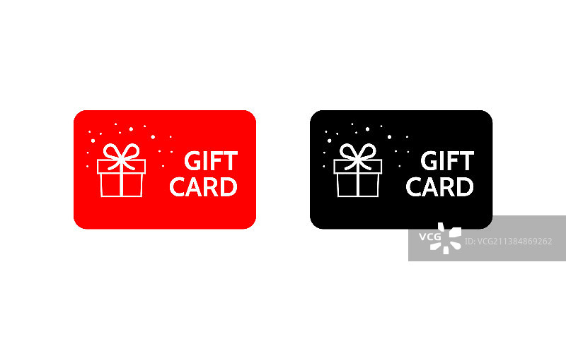 礼品卡蝴蝶结丝带盒圣诞节优惠券图片素材