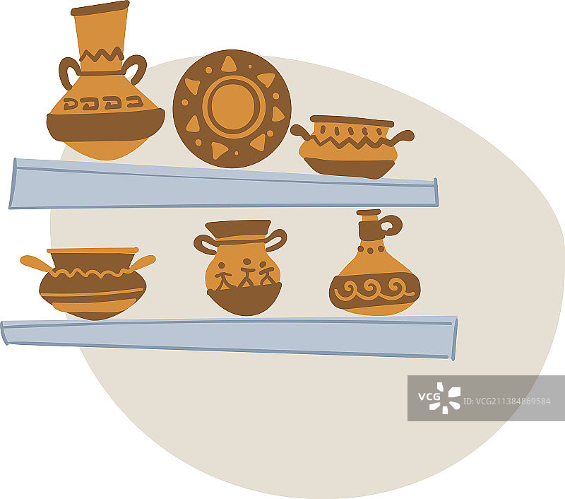 古阿兹特克文化物质遗产陶罐图片素材