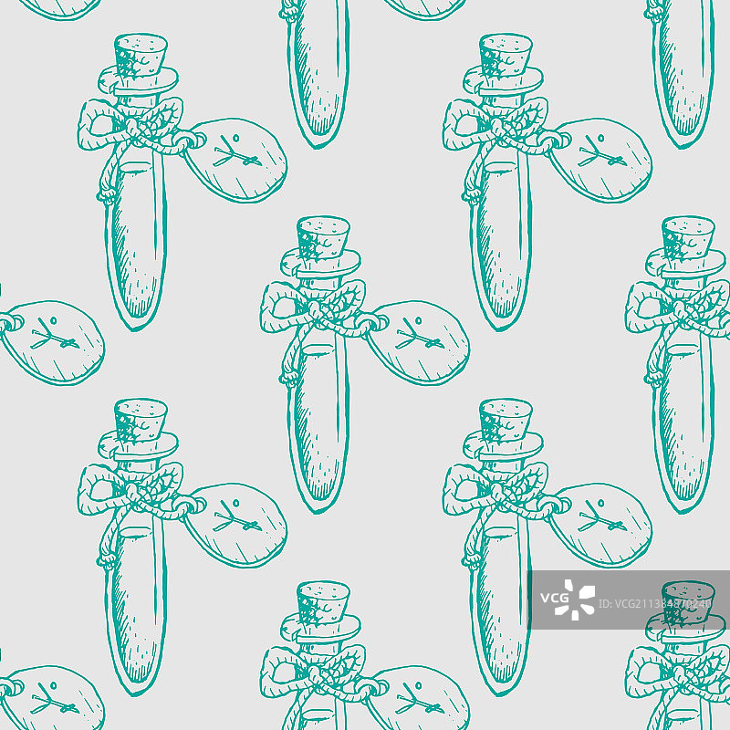 炼金药水瓶无缝图案图片素材