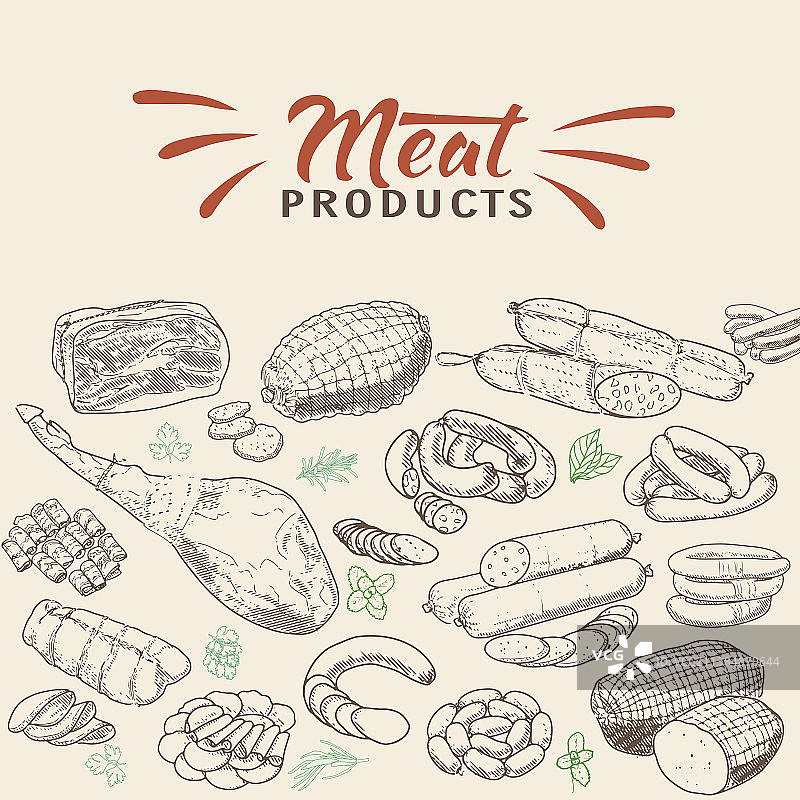 肉制品和香肠图片素材