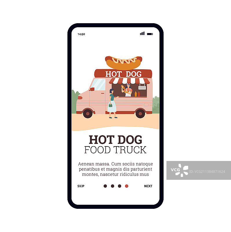快餐车网站模板和手机App图片素材