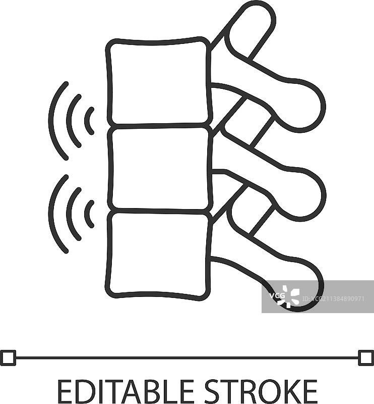 强直性脊柱炎线性图标图片素材
