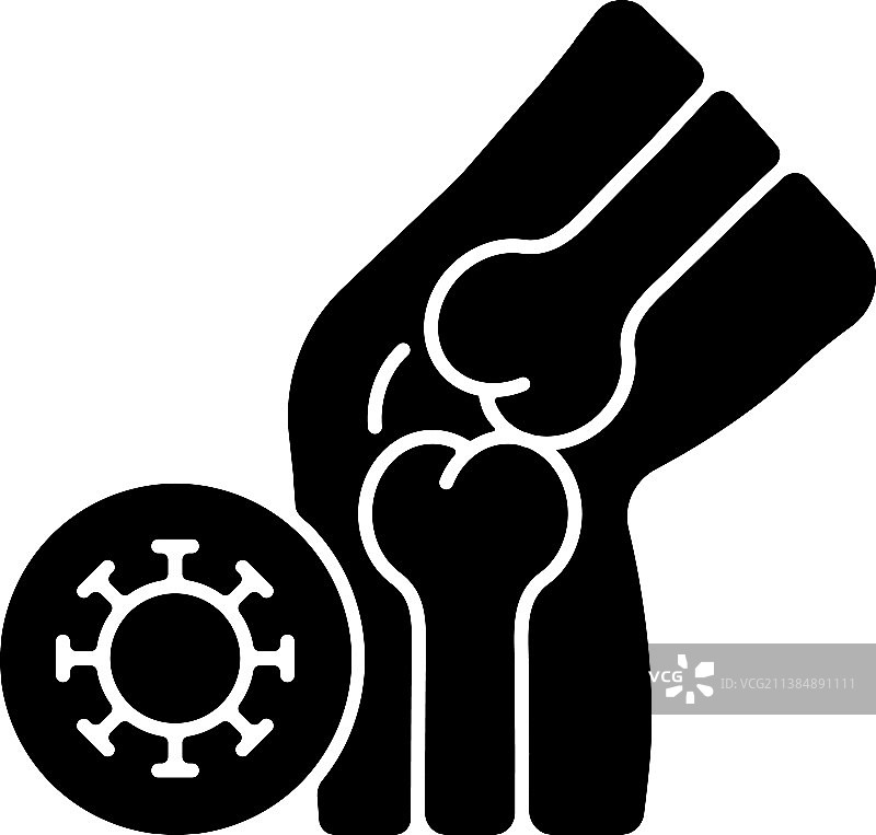 反应性关节炎黑色标志图片素材