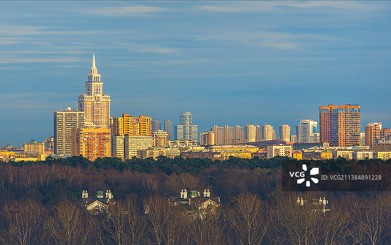 俄罗斯莫斯科西北部城市风光图片素材