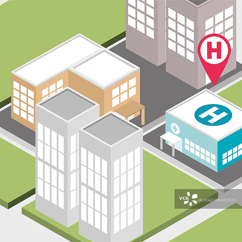 2.5D指针医院图片素材