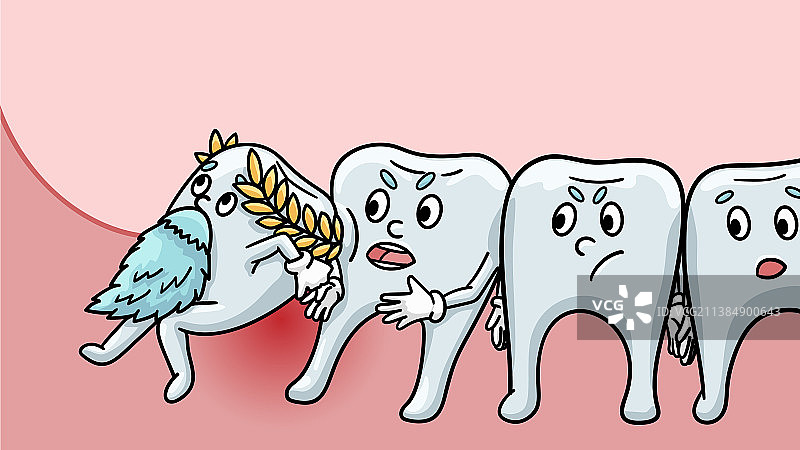 卡通缺陷智齿生长图片图片素材