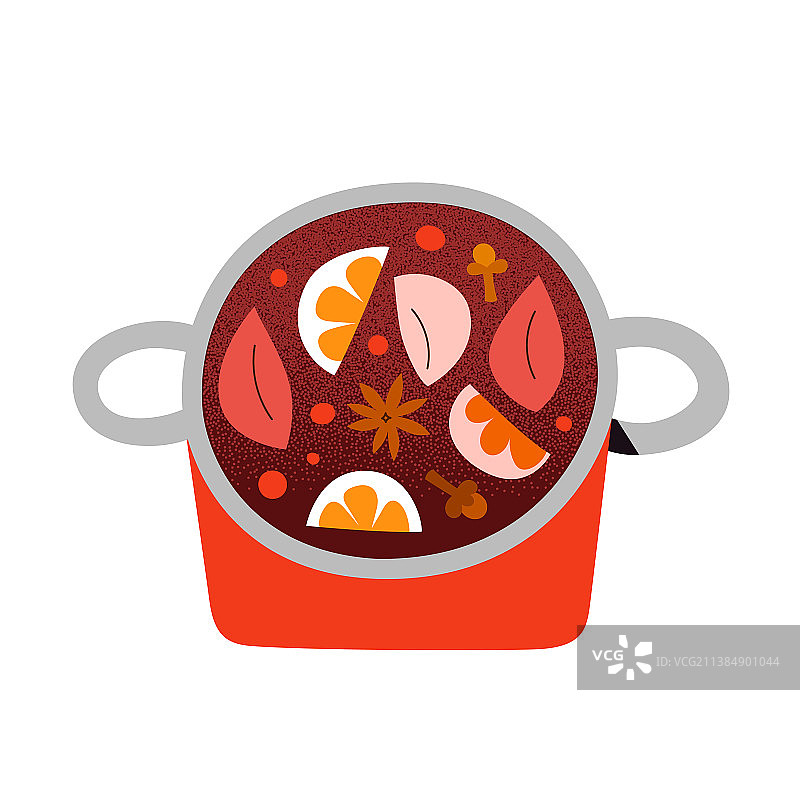 锅中自制热红酒图片素材