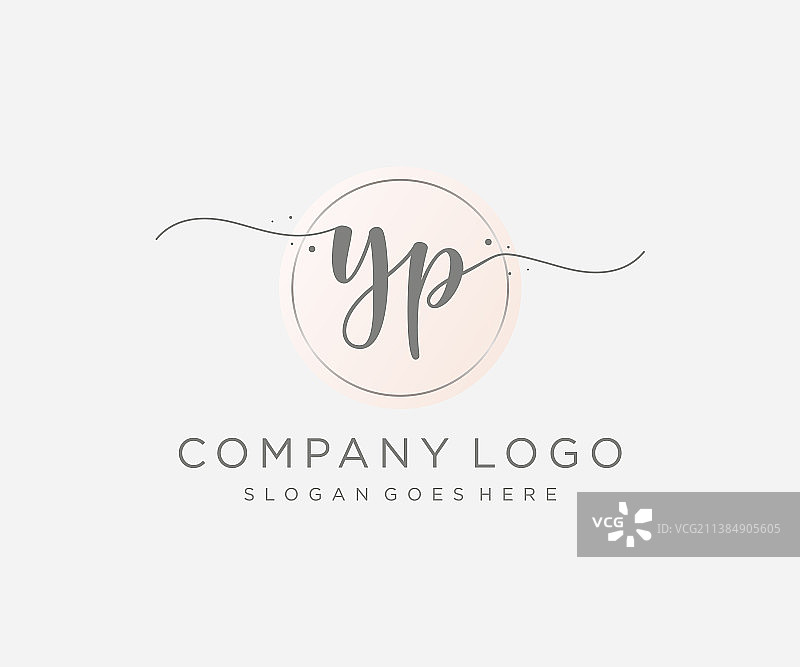 YP女性化标志，适用于自然沙龙图片素材