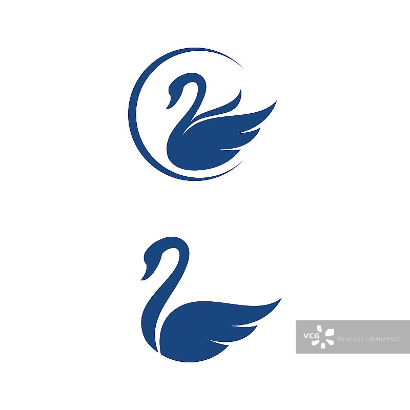 天鹅图标模板图片素材