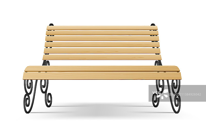 带有锻造金属腿的复古木制长凳图片素材