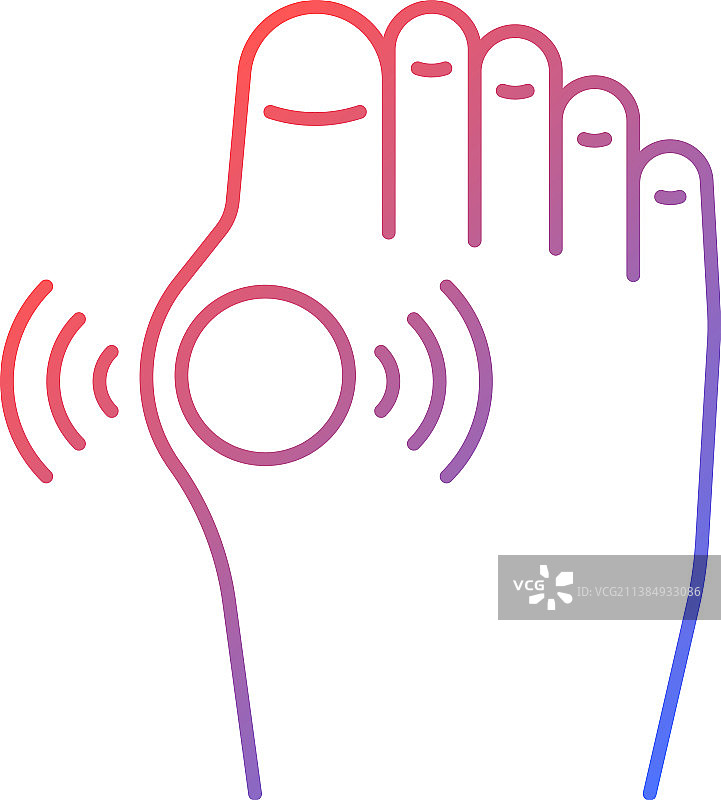 痛风渐变线性图标图片素材