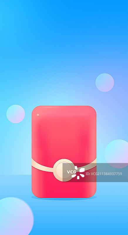 红包蓝色背景气泡主视觉，零售电商大促销活动金融活动，618双十一双十二优惠春节新年年货节大促图片素材