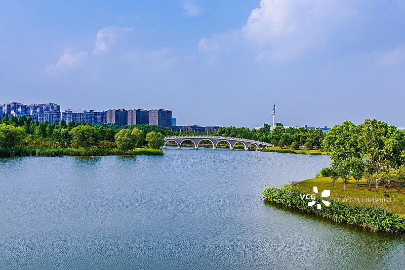 仙林湖一景，江苏南京图片素材