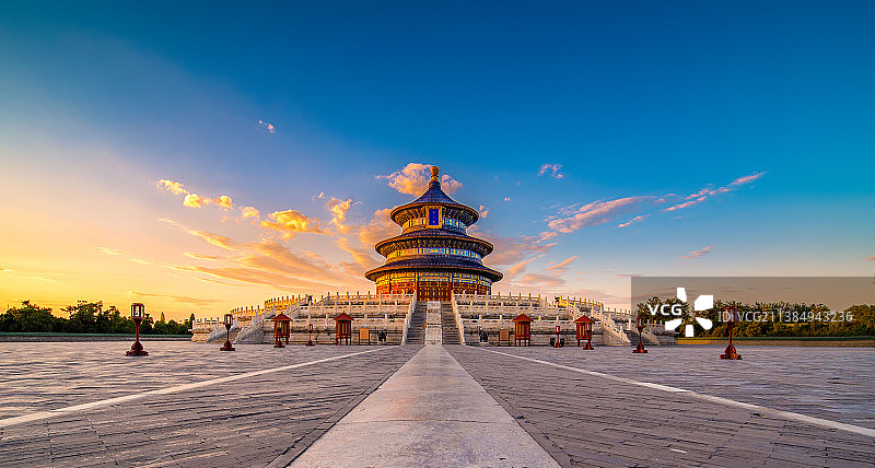 天坛日落图片素材
