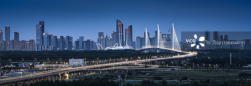 南京建邺城市景观全景图片素材