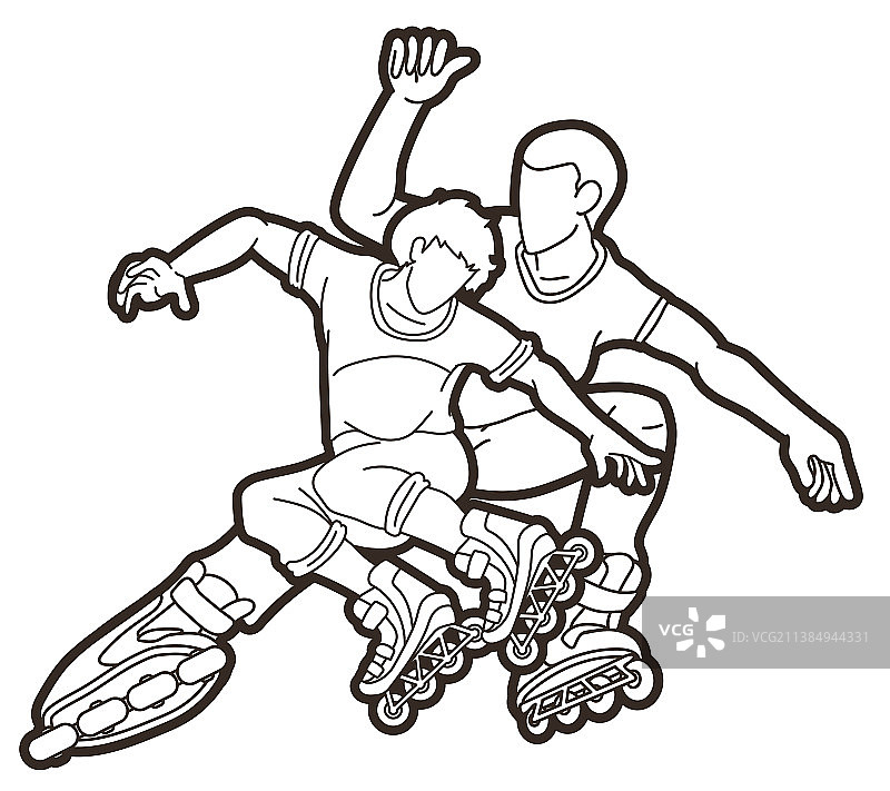 轮滑运动员极限运动图片素材