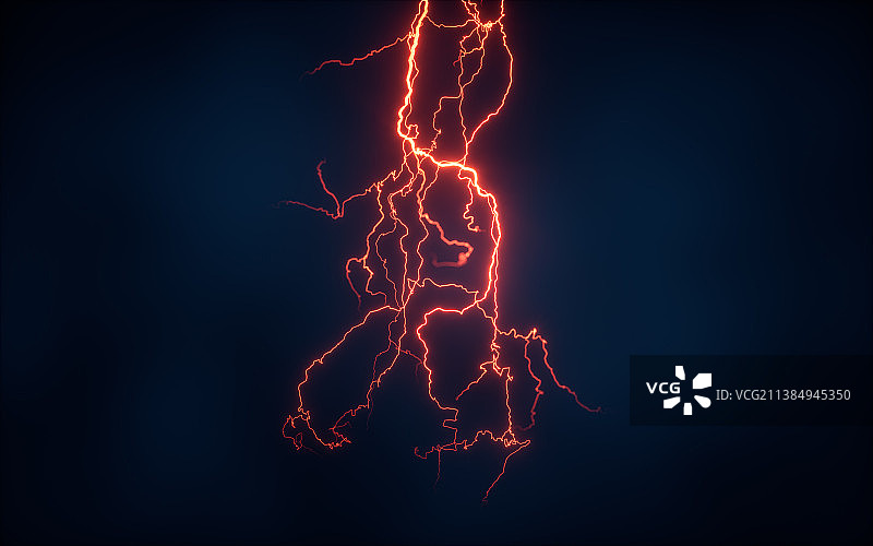 闪电特效3D渲染图片素材