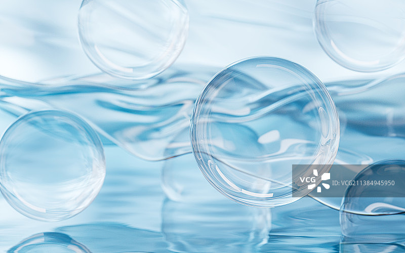 水面上飘动的布料3D渲染图片素材