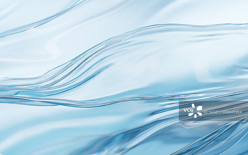 水面上飘动的布料3D渲染图片素材