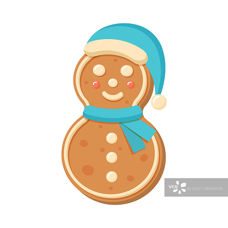 姜饼雪人圣诞节图标图片素材