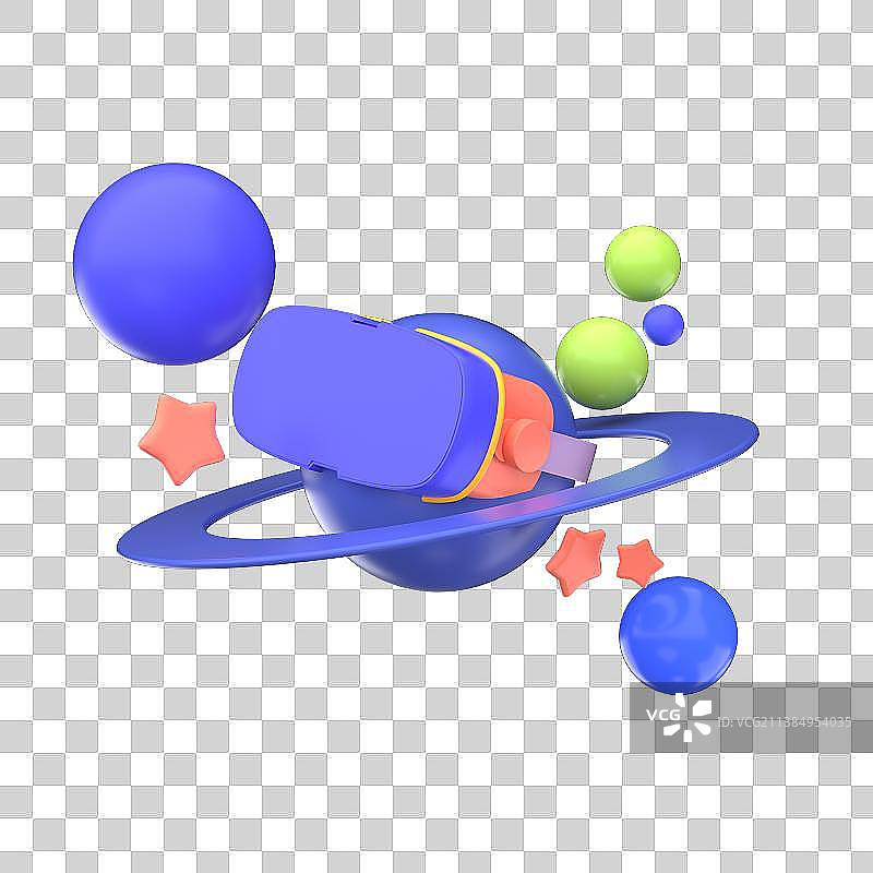 3D渲染元宇宙卡通元素图片素材