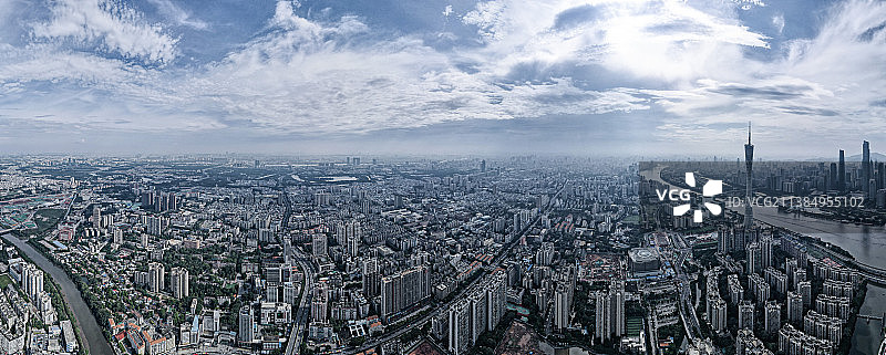 广州海珠区广州塔航拍俯瞰图片素材