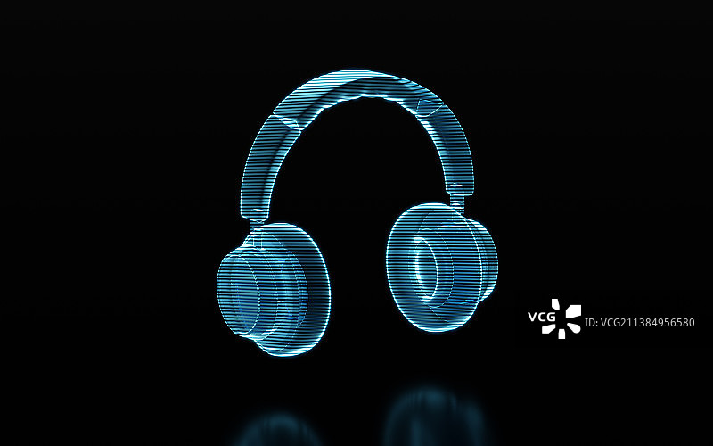 头戴式耳机3D渲染图片素材