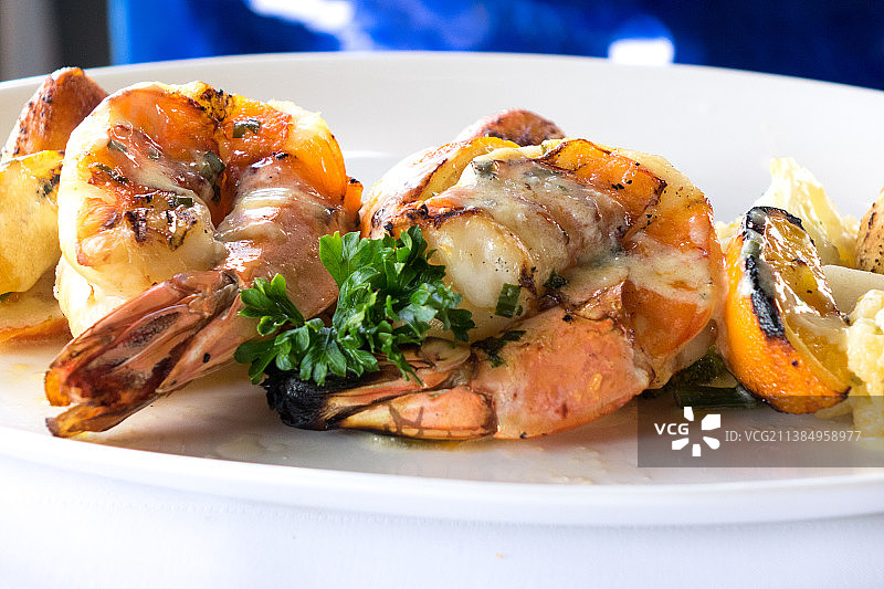 塞舌尔的黄油闷大虾图片素材