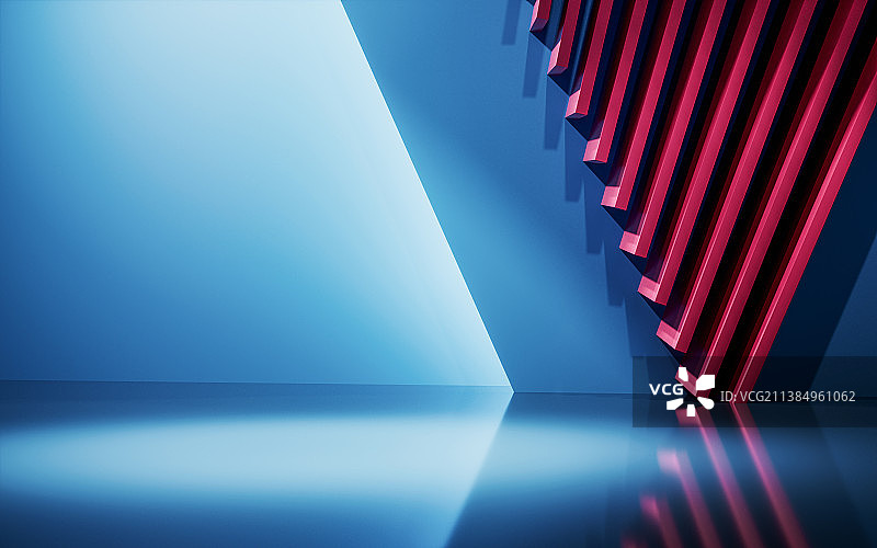 创意几何体建筑空间3D渲染图片素材