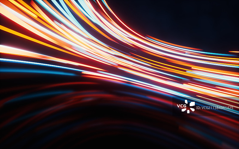 绚丽渐变流光光效背景3D渲染图片素材