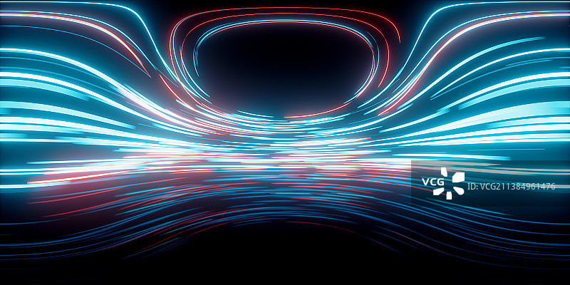 绚丽流光光效360度无缝全景3D渲染图片素材