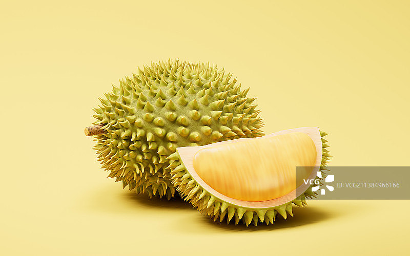 水果榴莲3D渲染图片素材