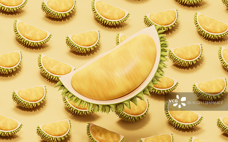 水果榴莲3D渲染图片素材