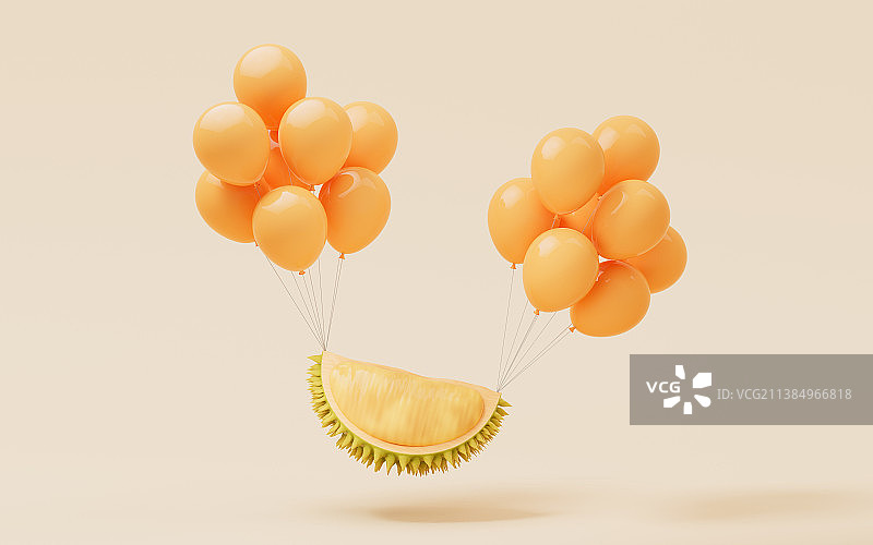 水果榴莲3D渲染图片素材