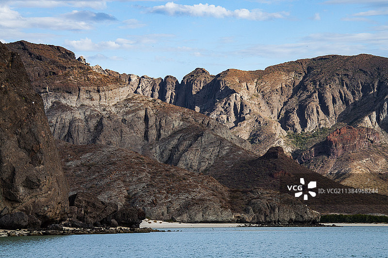 墨西哥南下加利福尼亚州巴兰德拉海滩，圣灵岛，南下加利福尼亚图片素材