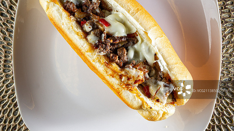 具有复制空间的商业平铺概念静物俯视图，美国马萨诸塞州图片素材