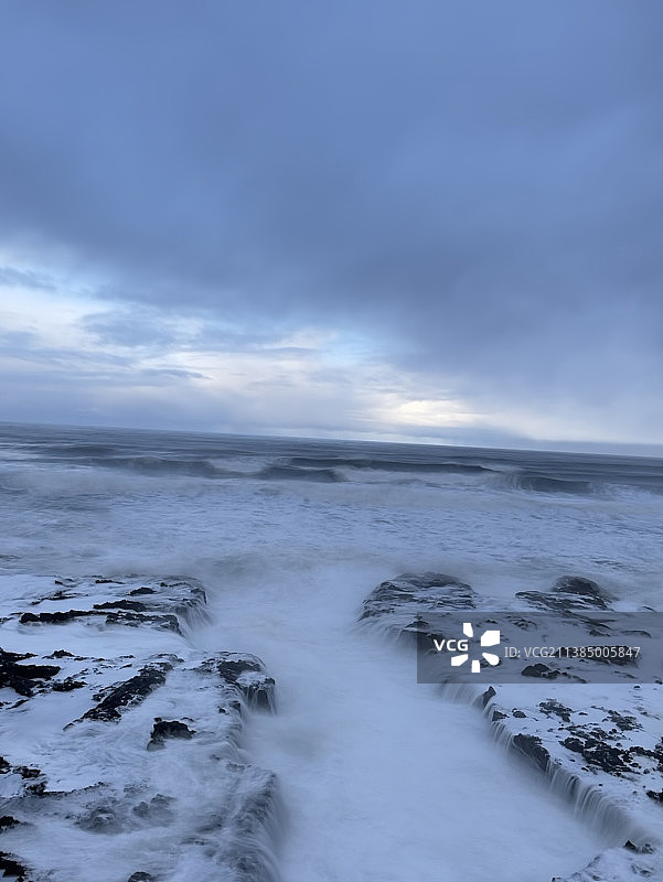 俄勒冈州索尔之井海岸风光，美国林肯县海景图片素材