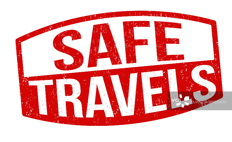 安全旅行复古橡胶印章图片素材