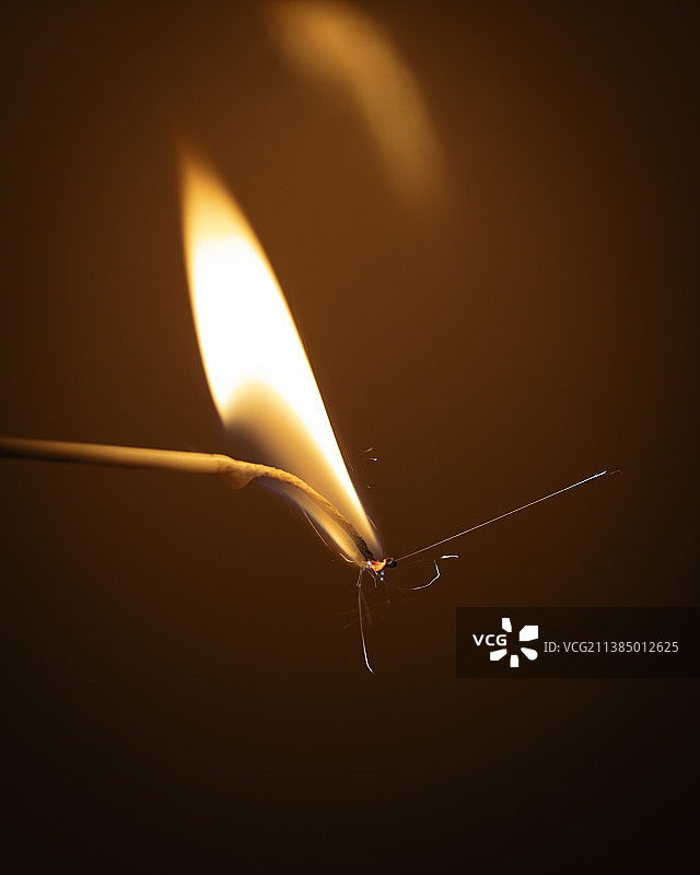 燃烧的火柴棍特写，佐治亚州萨凡纳图片素材