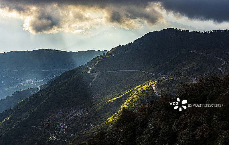 印度锡金邦山脉风光图片素材