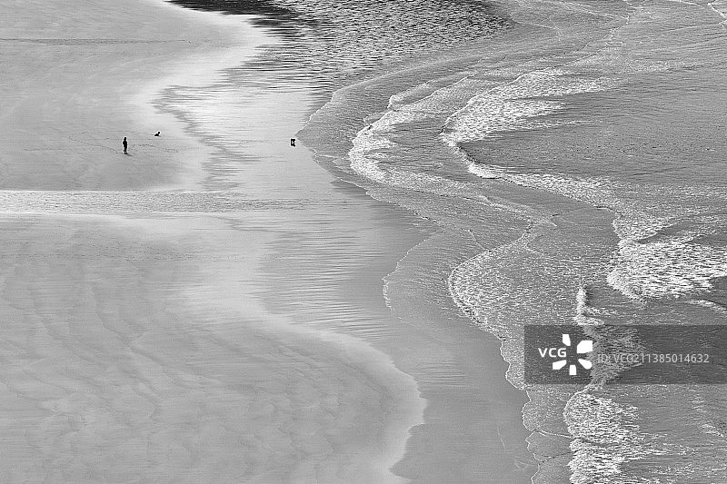 法国海滩高角度风景照片图片素材