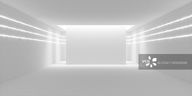 3D现代建筑室内空旷地面图片素材