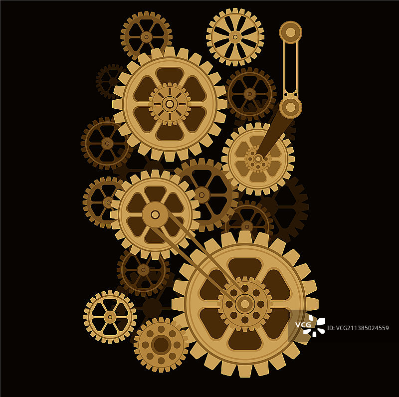 齿轮蒸汽朋克风格背景图片素材