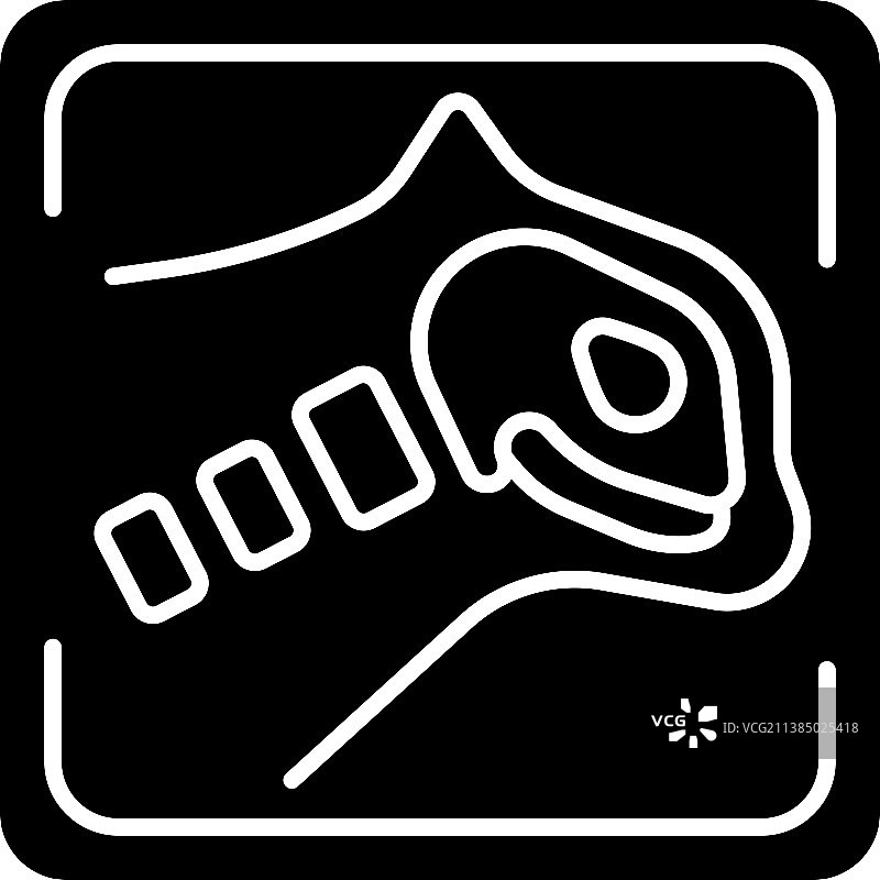 宠物X光黑色字形图标图片素材