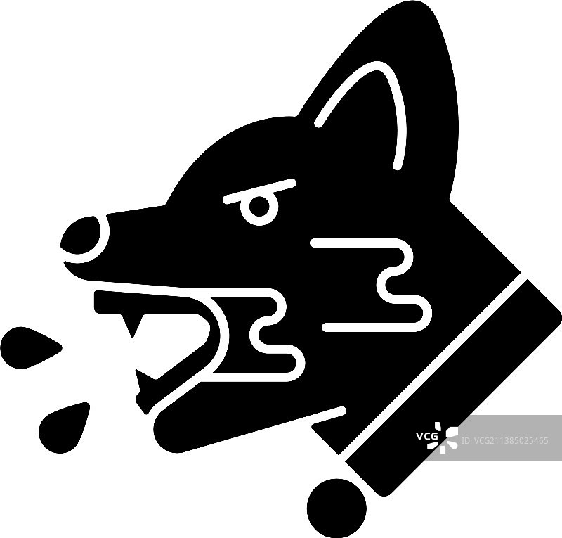 狂犬病黑色标志符号图片素材