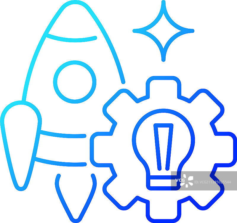 创业渐变线性图标图片素材