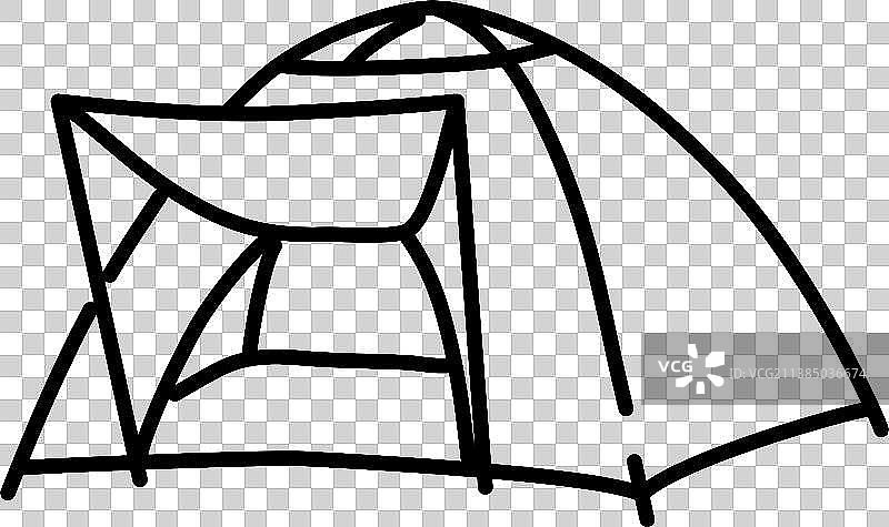 简易帐篷简笔画图片素材